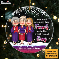 Personalized Christmas Gift For Friends Small Gang Circle Ornament 30456 thumb 1