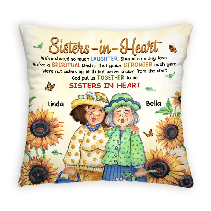Personalized Gift For Friends Sister In Heart Pillow 31429 1