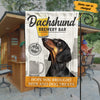 Personalized Dachshund Dog Bar Beers & Dog Treats Flag AG175 95O34 1