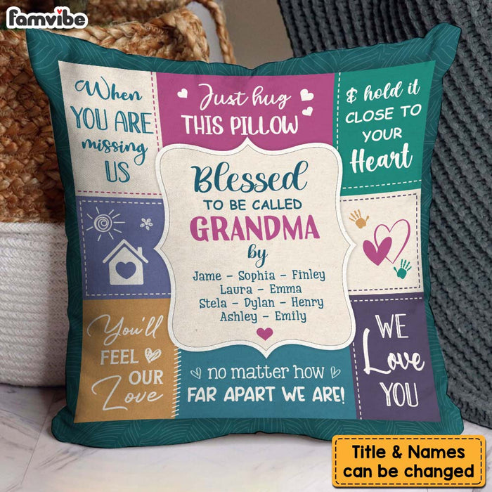 Personalized Gift For Grandma Blessed We Love You Pillow 30695 1