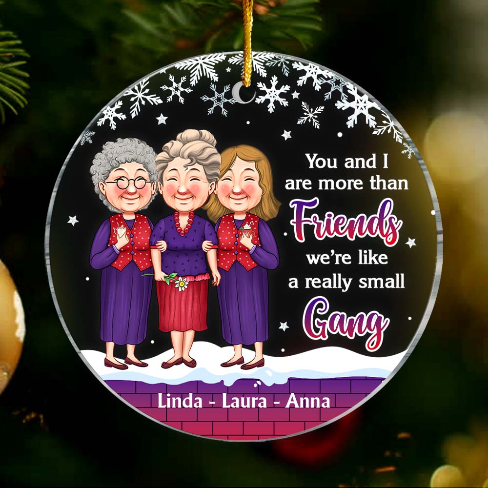 Personalized Christmas Gift For Friends Small Gang Circle Ornament 30456 Primary Mockup
