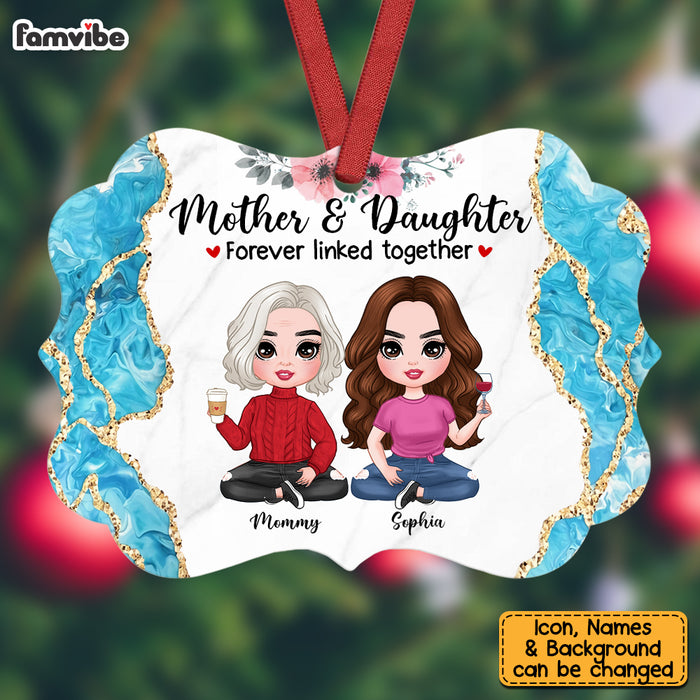 Personalized Mother & Daughter  Forever Linked Together Benelux Ornament OB143 32O53 1