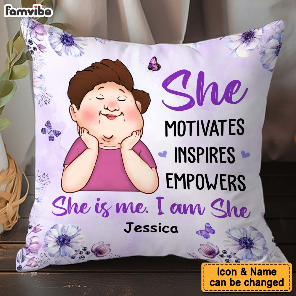 Personalized Gift For Grandma She Motivations Inspires Empowers Pillow 31520 Primary Mockup
