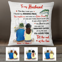 Personalized Couple Love Fishing Pillow MR223 65O36 (Insert Included) thumb 1
