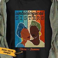 Personalized Unbiological Sisters BWA Friends T Shirt JL313 28O53 thumb 1