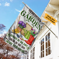 Personalized Garden Hands In The Dirt Gardening Flag AG211 26O36 thumb 1