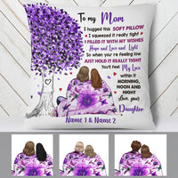 Personalized Mom Grandma Tree Hug Purple Pillow MR84 30O60 (Insert Included) thumb 1
