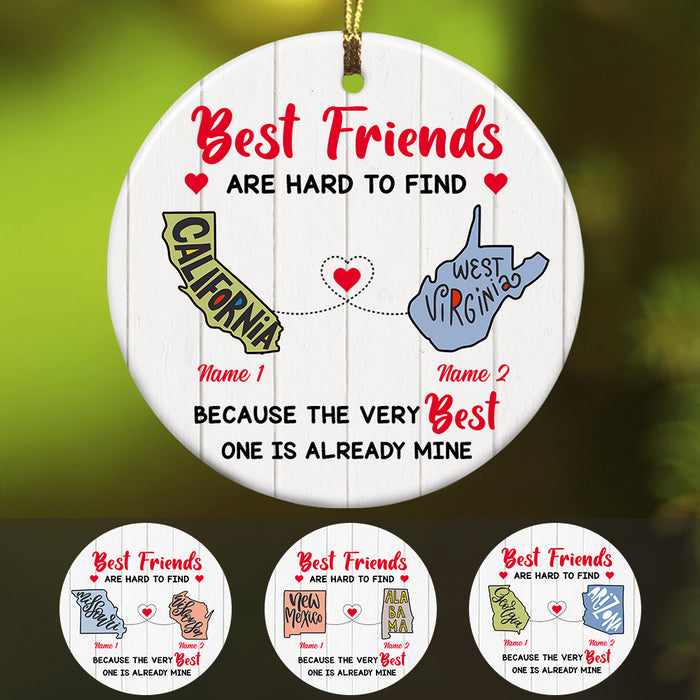 Personalized Best Friends Long Distance  Ornament SB2433 30O47 1