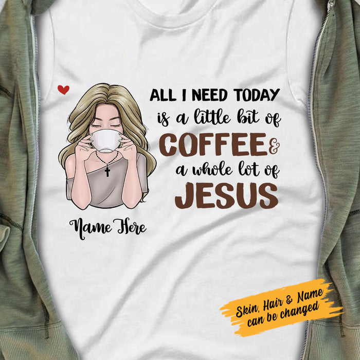 Personalized Coffee  & Jesus Girl T Shirt MR172 95O58 1