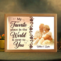 Personalized Couples Gift Upload Photo My Favorite Place In The World Picture Frame Light Box 31300 thumb 1