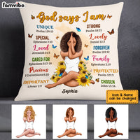 Personalized God Says Daughter Sunflowers Pillow SB52 32O53 thumb 1