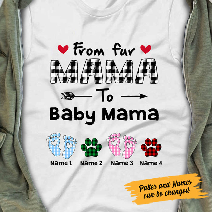 Personalized Mom Fur To Baby Mama T Shirt FB242 95O47 1