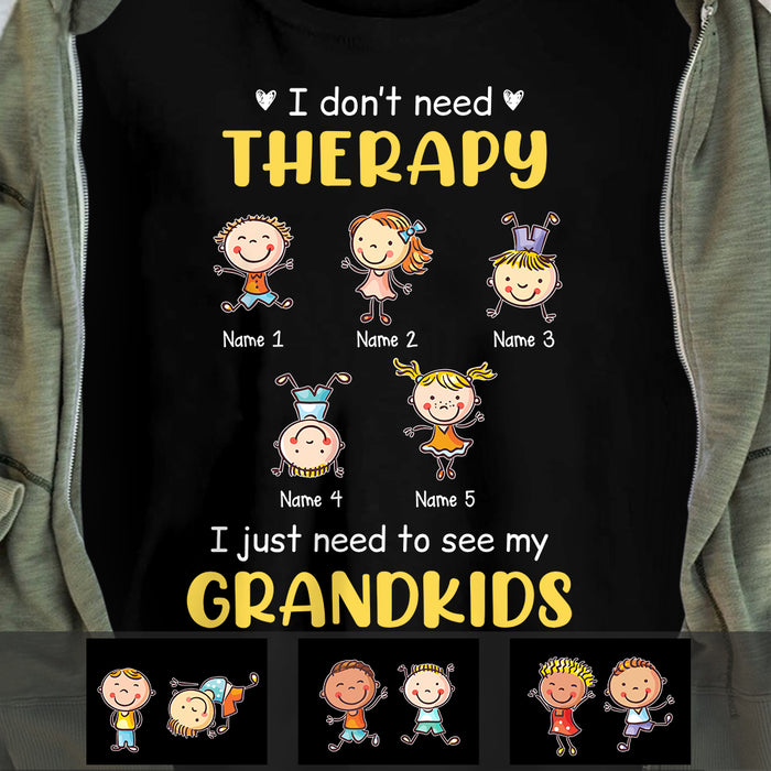 Personalized Dad Grandpa Therapy T Shirt MY182 95O47 1