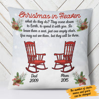 Personalized Christmas In Heaven Rocking Chair  Pillow SB2210 30O58 (Insert Included) thumb 1