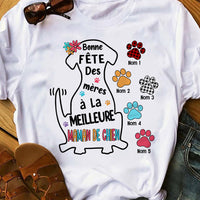 Personalized French Maman Grand-mère Chien Dog Mom Grandma T Shirt AP151 65O36 thumb 1