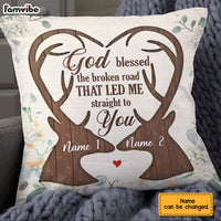 Personalized Deer Hunting Couple Pillow DB35 23O57 thumb 1