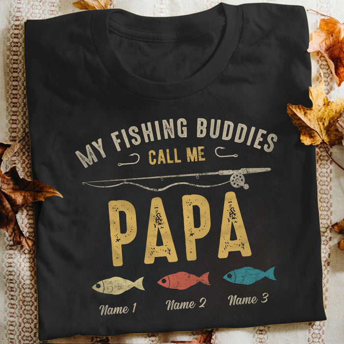 Personalized Fishing Buddies Dad Grandpa T Shirt MY144 81O34 - Famvibe