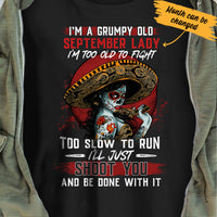 Personalized Skull Old & Grumpy T Shirt JL292 95O34 thumb 1