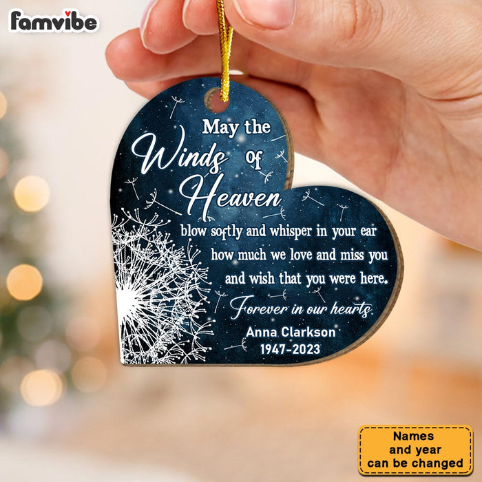 Personalized Dandelion Memorial May The Winds Of Heaven Ornament 30032 1