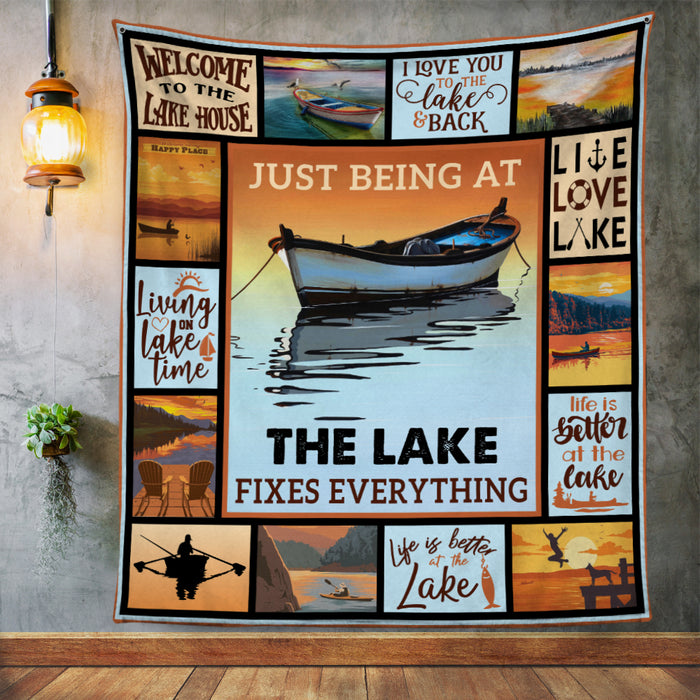 Lake Fixes Everything Fleece Blanket JN296 67O36 1