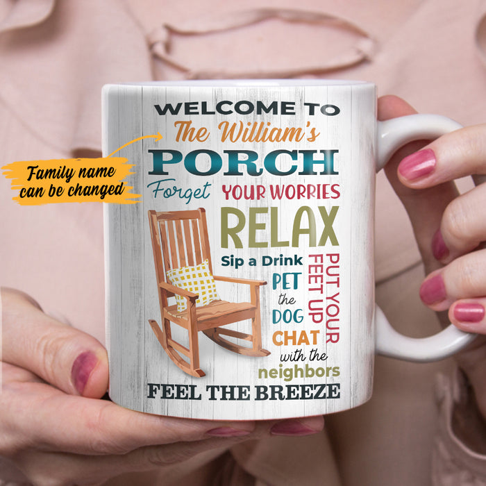 Personalized Porch Rules Mug JN252 95O47 1