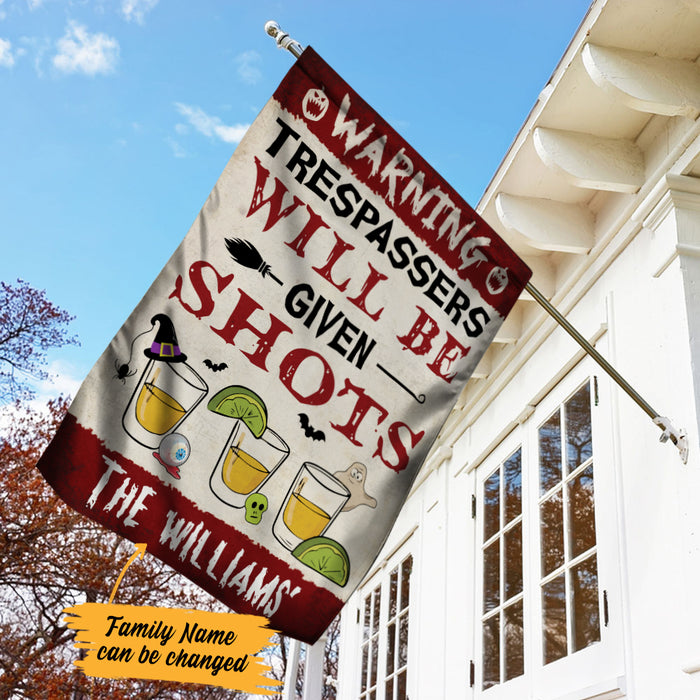 Personalized No Trespassing Halloween Flag AG192 73O57 1