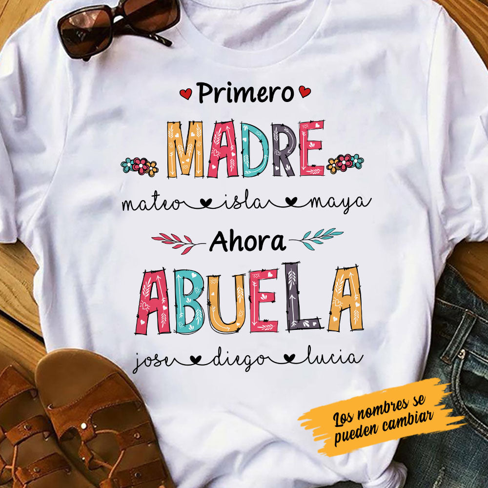 Personalized Grandma Abuela Spanish T Shirt AP264 30O58 Primary Mockup
