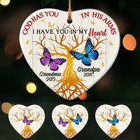 Personalized Butterfly Memorial Mom Dad Ornament OB162 95O53 thumb 1