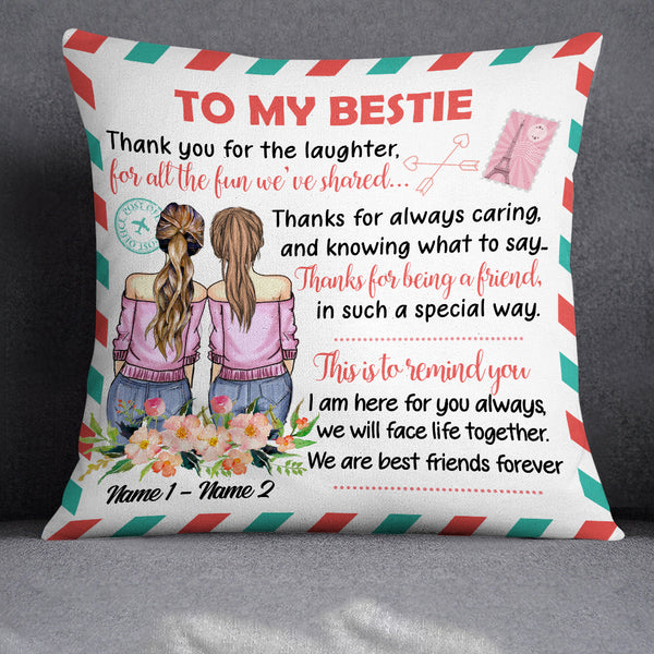 Personalized To My Best Friends Pillow FB13 30O34 (Insert Included