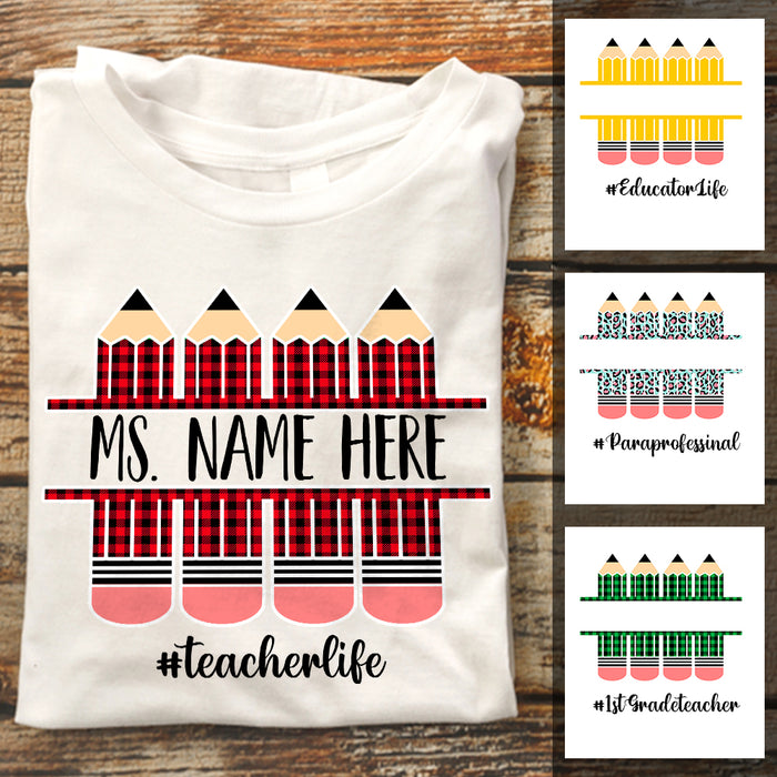 Personalized Teacher T Shirt JN32 26O47 1