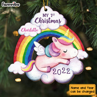 Personalized  Unicorn Baby First Christmas Ornament OB222 36O69 thumb 1