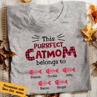 Personalized Cat Mom White T Shirt JN162 73O36 thumb 1