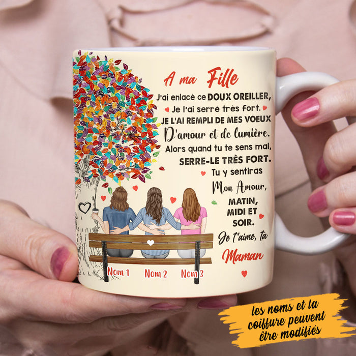 Personalized Mom Grandma Maman Grand-mère French Tree Hug Mug AP85 67O60 1