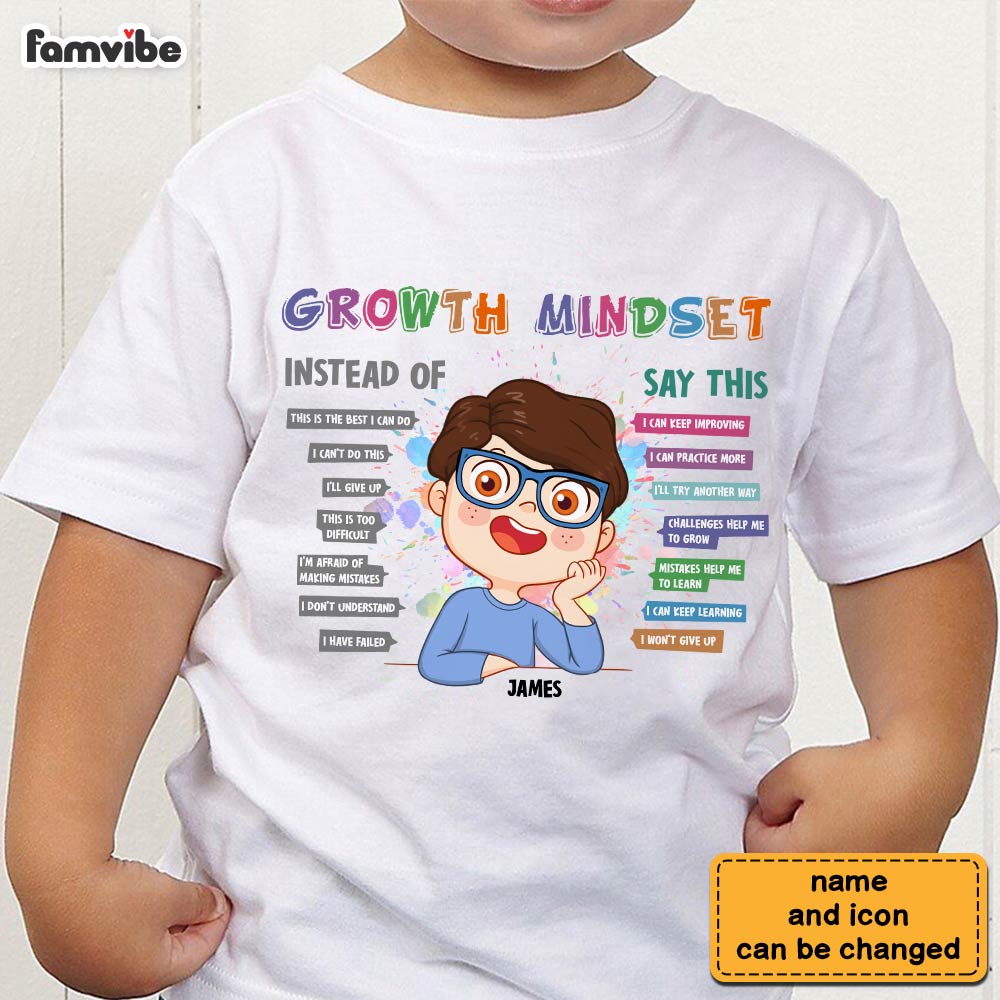 Personalized Gift For Grandson Growth Mindset Kids Shirt Kid T Shirt - Kid Hoodie - Kid Sweatshirt 30650 Mockup 2