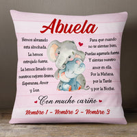 Personalized Spanish Abuela Elephant Grandma Pillow AP147 65O53 (Insert Included) thumb 1