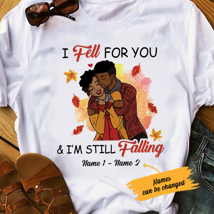 Personalized BWA Couple Still Falling In Love T Shirt SB91 85O53 1