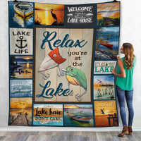 Relax You're At The Lake Fleece Blanket JN301 67O47 thumb 1