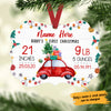 Personalized Red Truck Baby First Christmas Benelux Ornament NB191 87O36 1