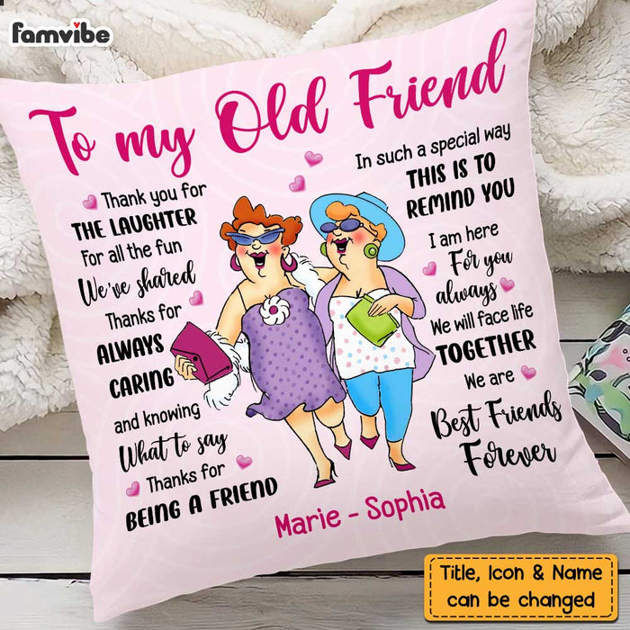 Personalized Old Friends Pillow OB241 85O47 1