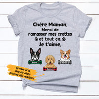Personalized Dog Mom French Maman De Chien T Shirt AP134 26O36 thumb 1