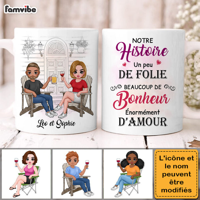 Personalized Gift For Couple French Our History Mug 30816 1