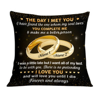 Personalized Couple The Day I Met You Pillow FB101 85O57 thumb 1