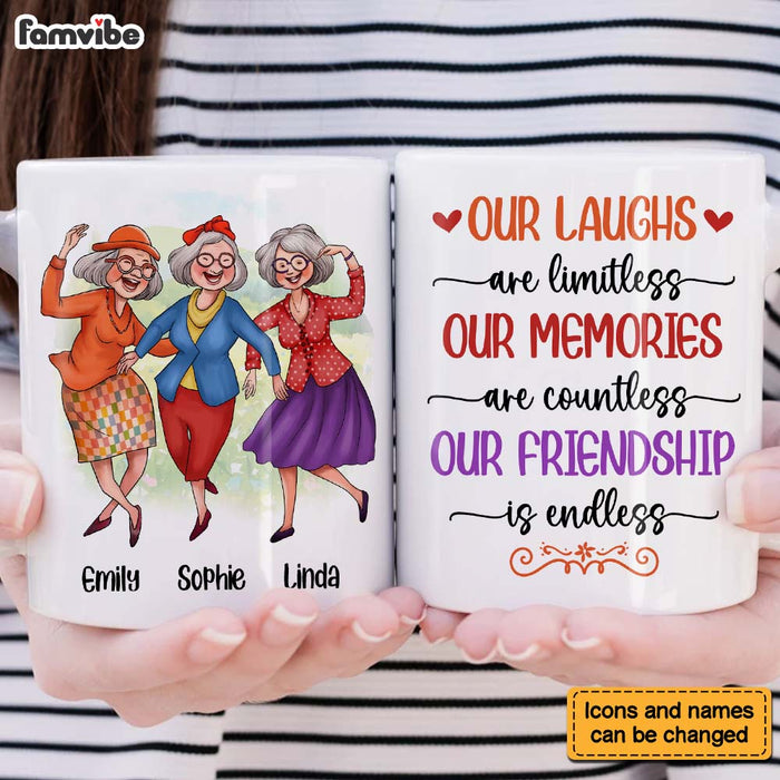Personalized Gift for Old Friends Our Laughs Are Mug 26296 1