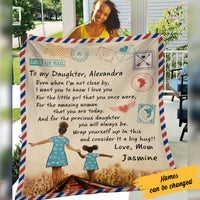 Personalized BWA Mom Letter Fleece Blanket AG51 85O57 thumb 1