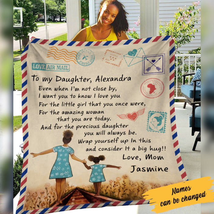 Personalized BWA Mom Letter Fleece Blanket AG51 85O57 1