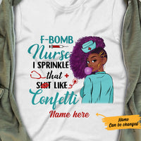 Personalized BWA Nurse F- Bomb T Shirt AG281 67O57 thumb 1