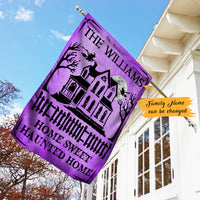Personalized Witch Haunted Home Halloween Flag JL203 85O47 thumb 1