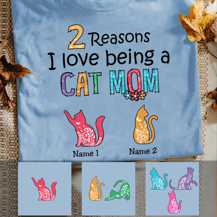 Personalized Reasons Love Being Cat Mom T Shirt MR193 30O53 1