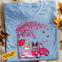 Personalized Valentine Truck Dog T Shirt DB91 30O58 thumb 1