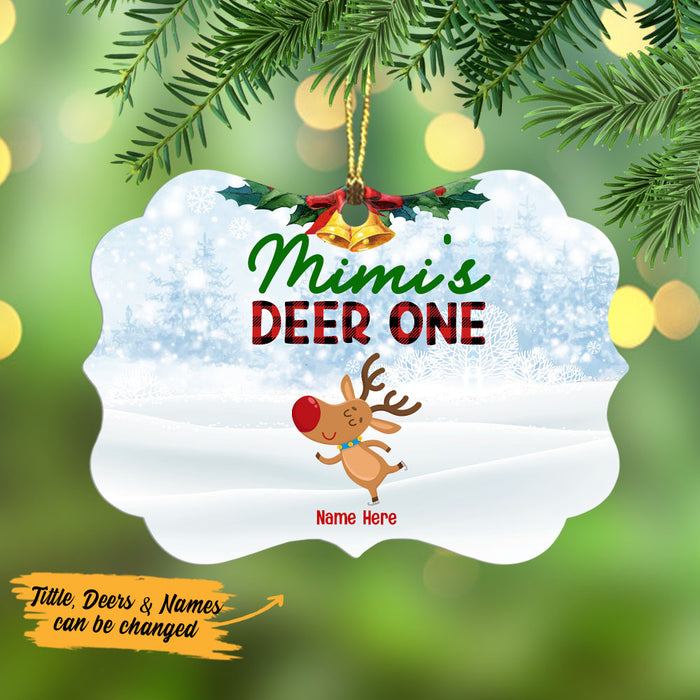 Personalized Christmas Grandma Deer Ones Benelux Ornament NB162 65O53 1